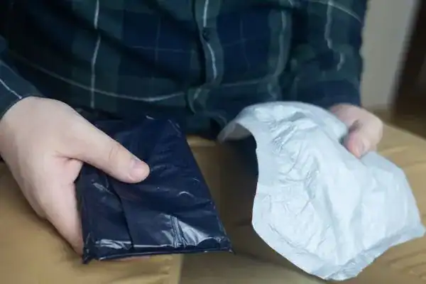 image of man holding stool incontinence Sheffield  products