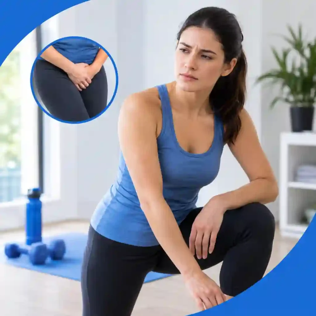 Pelvic-floor exercise Sheffield guidance for urinary leakage, focusing on correct muscle technique, relaxed breathing, muscle relaxation and seeking professional advice if symptoms worsen.